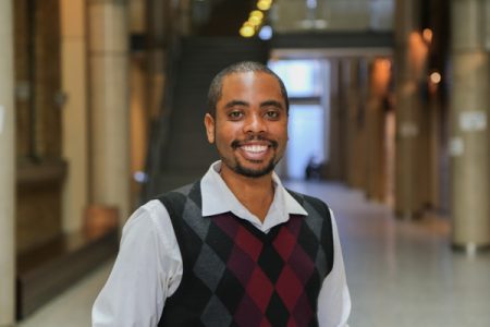 Mikhail Burke (MSE 1T2, IBBME PhD 1T8) is the new Dean’s Advisor on Black Inclusivity Initiatives and Student Inclusion & Transition Mentor (Photo: Tyler Irving) 